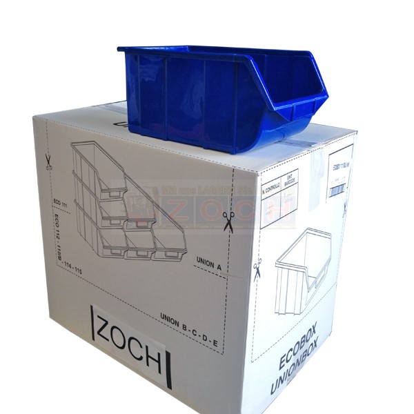 Ecobox 114 Blau - Lagerkasten Komplettverkauf im Karton