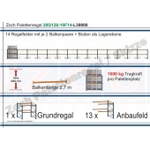 Palettenregal 20G126-10F14 Länge: 39000 mm mit 1000kg je Palettenplatz