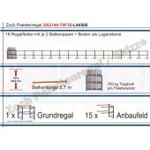 Palettenregal 20G144-70F16 Länge: 44560 mm mit 700kg je Palettenplatz