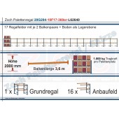 Palettenregal 20G204-10F17 Länge: 62640 mm mit 1000kg je Palettenplatz