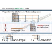 Palettenregal 20G36-10F4 Länge: 11200 mm mit 1000kg je Palettenplatz