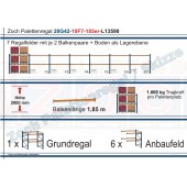 Palettenregal 20G42-10F7 Länge: 13590 mm mit 1000kg je Palettenplatz