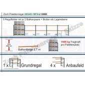 Palettenregal 20G45-10F5 Länge: 13980 mm mit 1000kg je Palettenplatz