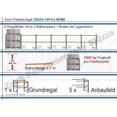 Palettenregal 20G54-10F6 Länge: 16760 mm mit 1000kg je Palettenplatz