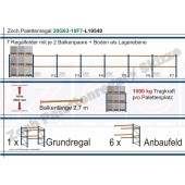 Palettenregal 20G63-10F7 Länge: 19540 mm mit 1000kg je Palettenplatz