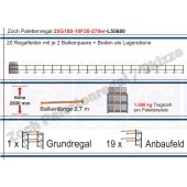Palettenregal 25G180-10F20 Länge: 55680 mm mit 1000kg je Palettenplatz