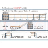 Palettenregal 25G63-70F7 Länge: 19540 mm mit 700kg je Palettenplatz