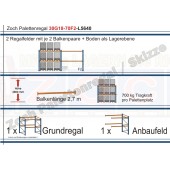 Palettenregal 30G18-70F2 Länge: 5640 mm mit 700kg je Palettenplatz