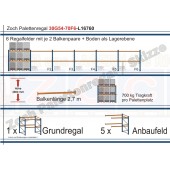 Palettenregal 30G54-70F6 Länge: 16760 mm mit 700kg je Palettenplatz