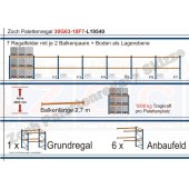 Palettenregal 30G63-10F7 Länge: 19540 mm mit 1000kg je Palettenplatz