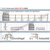 Palettenregal 30G63-70F7 Länge: 19540 mm mit 700kg je Palettenplatz