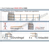 Palettenregal 35G45-10F5 Länge: 13980 mm mit 1000kg je Palettenplatz