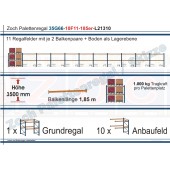 Palettenregal 35G66-10F11 Länge: 21310 mm mit 1000 kg je Palettenplatz