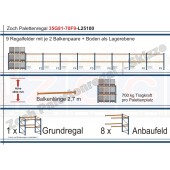 Palettenregal 35G81-70F9 Länge: 25100 mm mit 700kg je Palettenplatz
