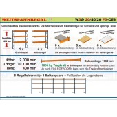 Zoch Weitspannregal W3G 20/40-20F5 Länge 10100 mm