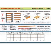 Weitspannregal W4G 25/60-15F11 Länge 16275 mm