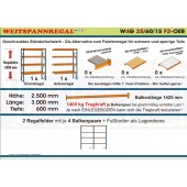 Weitspannregal W4G 25/60-15F2 Länge 3000 mm