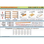 Weitspannregal W4G 25/60-15F6 Länge 8900 mm