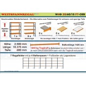 Weitspannregal W4G 25/60-15F7 Länge 10375 mm