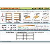 Zoch Weitspannregal W4G 25/80-20F5 Länge 10100 mm