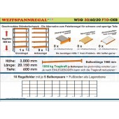 Weitspannregal W5G 30/60-20F10 Länge 20150 mm