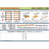 Weitspannregal W5G 30/60-20F1 Länge 2060 mm