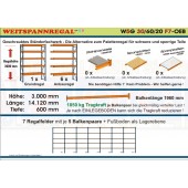 Weitspannregal W5G 30/60-20F7 Länge 14120 mm